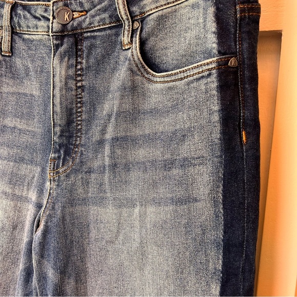 KUT From The Kloth Elizabeth Fab Ab Ankle Straight Leg Jean Size 10 Long Raw Hem - Picture 2 of 11